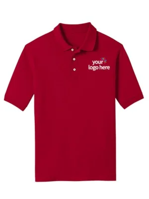 Short Sleeve Cotton Polo T-Shirt Red
